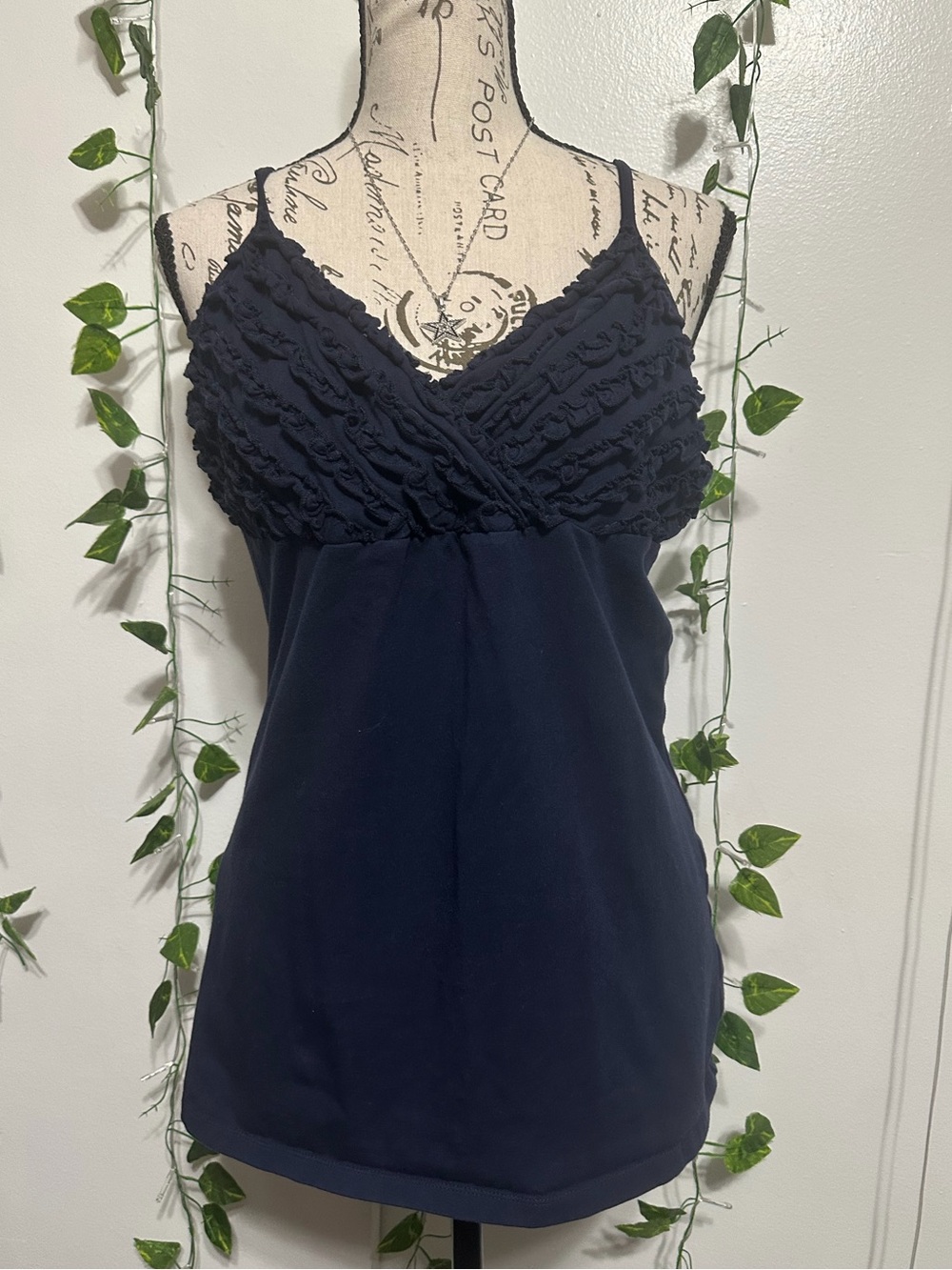 Express Navy Sexy Stretch Camisole